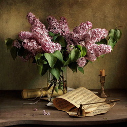 Jigsaw puzzle: Lilac and music
