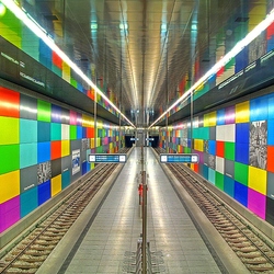 Jigsaw puzzle: Metro station in Munich