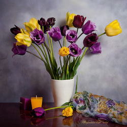 Jigsaw puzzle: Purple with yellow