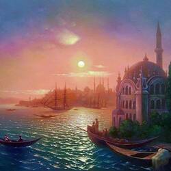 Jigsaw puzzle: Constantinople by the moon