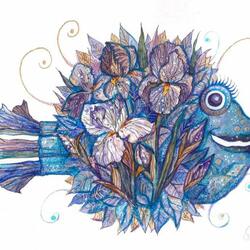 Jigsaw puzzle: Small fish: irises