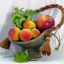 Jigsaw puzzle: Fruit in a vase