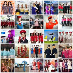 Jigsaw puzzle: World airlines stewardesses