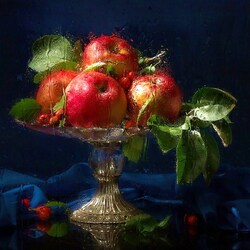 Jigsaw puzzle: Apples in the rain