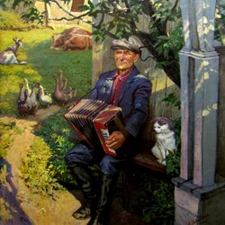 Jigsaw puzzle: Accordion player. 9th May
