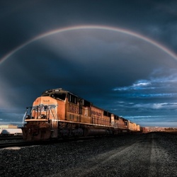 Jigsaw puzzle: The train is racing