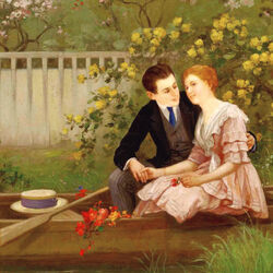 Jigsaw puzzle: Lovers in the garden