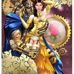 Jigsaw puzzle: Steampunk Beauty and the Beast