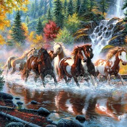 Jigsaw puzzle: Herd of horses