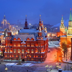 Jigsaw puzzle: Moscow at night