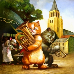 Jigsaw puzzle: Cat concert