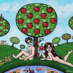 Jigsaw puzzle: Adam and Eve