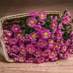 Jigsaw puzzle: Chrysanthemum basket