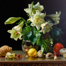 Jigsaw puzzle: Still life with lilies