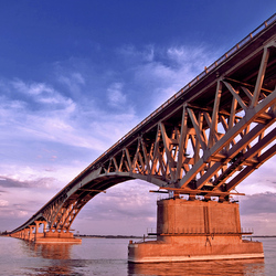 Jigsaw puzzle: Bridge over the Volga