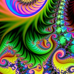 Jigsaw puzzle: Rainbow fractal