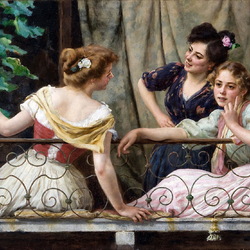 Jigsaw puzzle: Ladies on the balcony