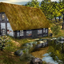 Jigsaw puzzle: House by the river