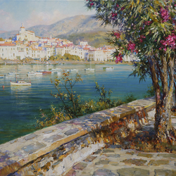 Jigsaw puzzle: Cadaques. Oleander bloom