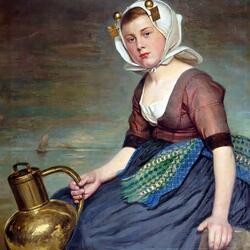 Jigsaw puzzle: Girl with a jug