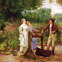 Jigsaw puzzle: Flirting in the rose garden