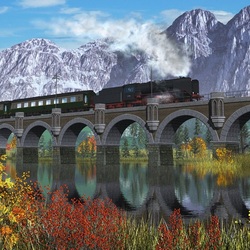 Jigsaw puzzle: The train is fast