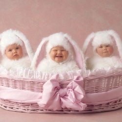 Jigsaw puzzle: Bunnies in a basket