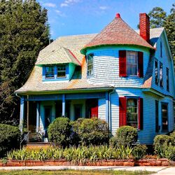 Jigsaw puzzle: Victorian house in California