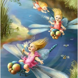 Jigsaw puzzle: Dragonfly racing