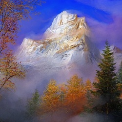Jigsaw puzzle: Mountains in the clouds