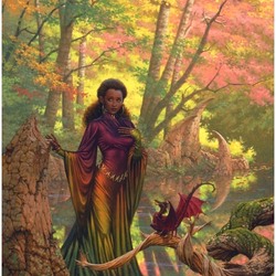 Jigsaw puzzle: Girl with a dragon