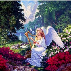 Jigsaw puzzle: Playing angel