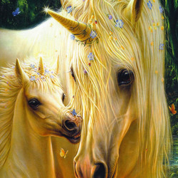 Jigsaw puzzle: Unicorn with foal