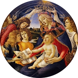 Jigsaw puzzle: Madonna and child with five angels