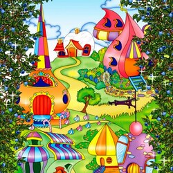 Jigsaw puzzle: Fairy houses