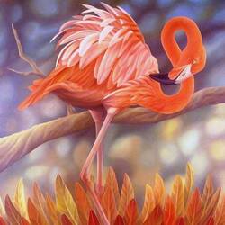 Jigsaw puzzle: Pink flamingo
