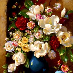 Jigsaw puzzle: Bouquet in the ledge