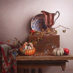 Jigsaw puzzle: Still life with pumpkins