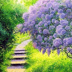 Jigsaw puzzle: Lilac in the garden