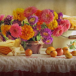 Jigsaw puzzle: Flowers and vegetables