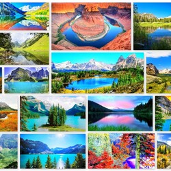 Jigsaw puzzle: Mountain lakes