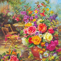Jigsaw puzzle: Roses in the garden