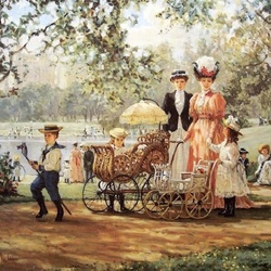 Jigsaw puzzle: Walk with children in the park