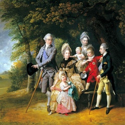 Jigsaw puzzle: Queen Charlotte with children and brothers
