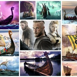 Jigsaw puzzle: Viking ships