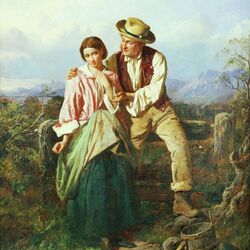 Jigsaw puzzle: Rustic courtship