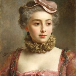 Jigsaw puzzle: Portrait of a young lady