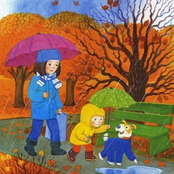 Jigsaw puzzle: Rainy autumn