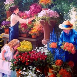 Jigsaw puzzle: Choosing a bouquet