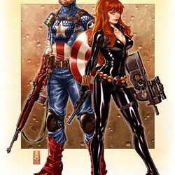 Jigsaw puzzle: Captain America and Black Widow